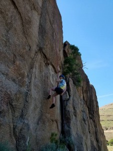 Kyrie went rappelling with our Boy Scout troop and Venture Crew 