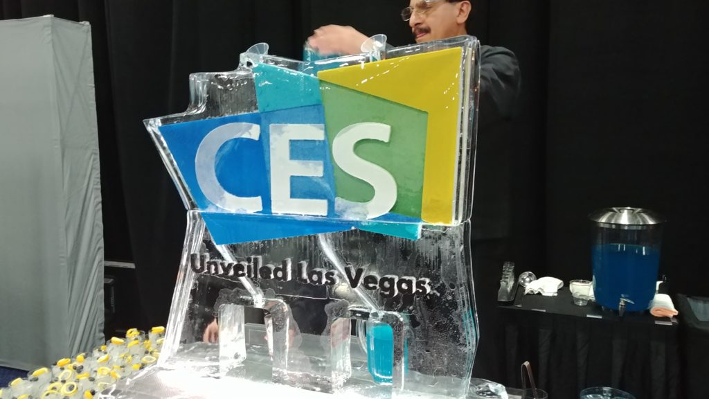 CES Unveiled 2019 Ice sculpture